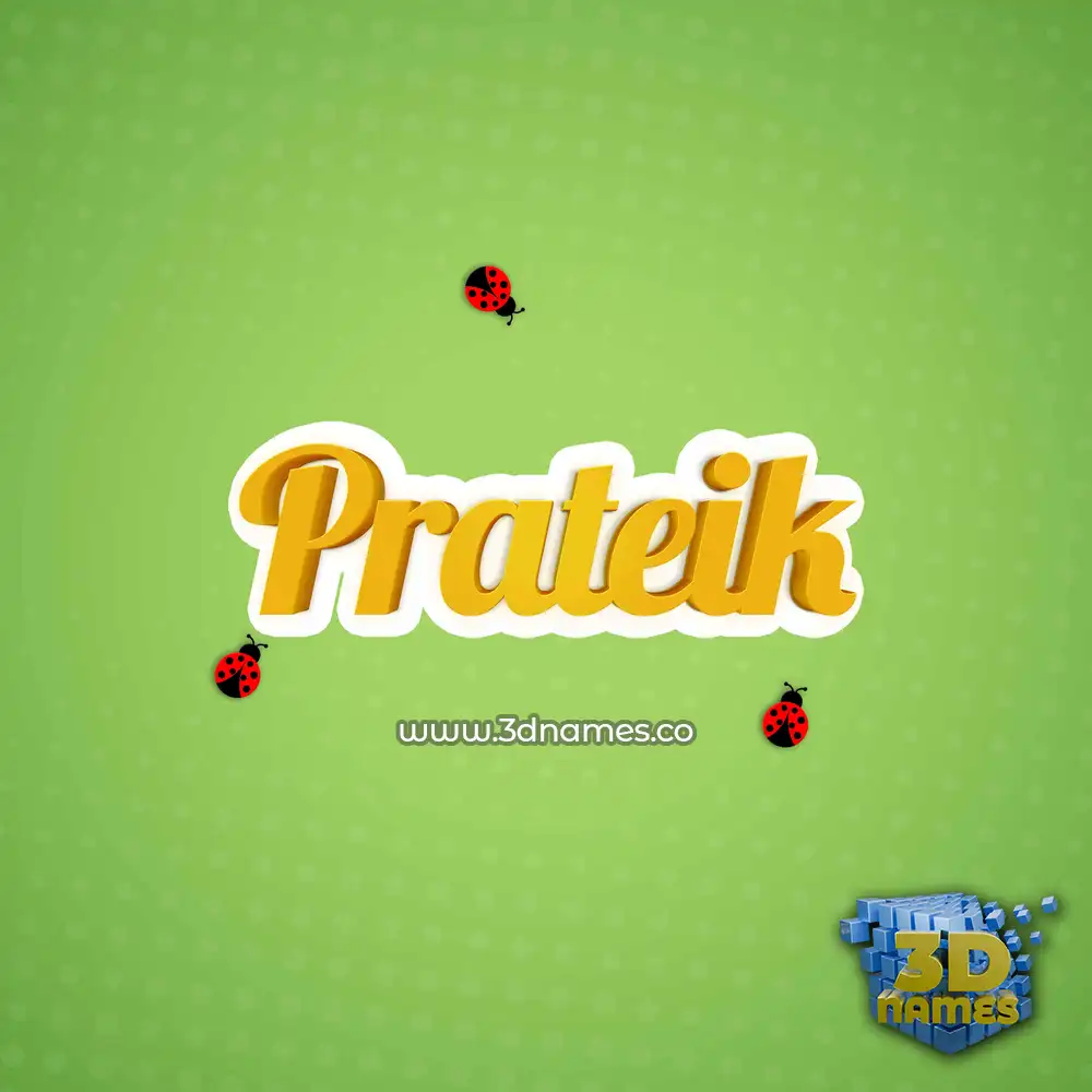 prateik in Ladybugs style - 3D name wallpaper