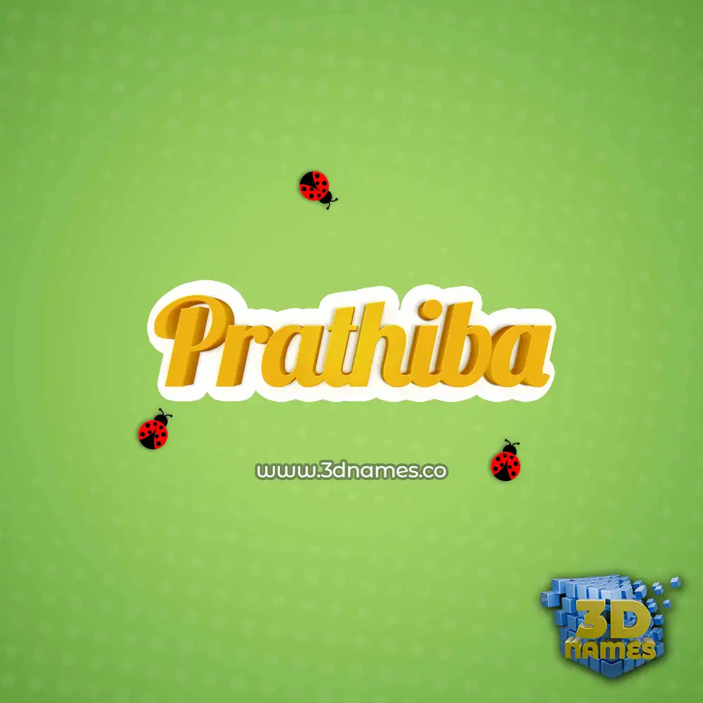 prathiba in Ladybugs style - 3D name wallpaper