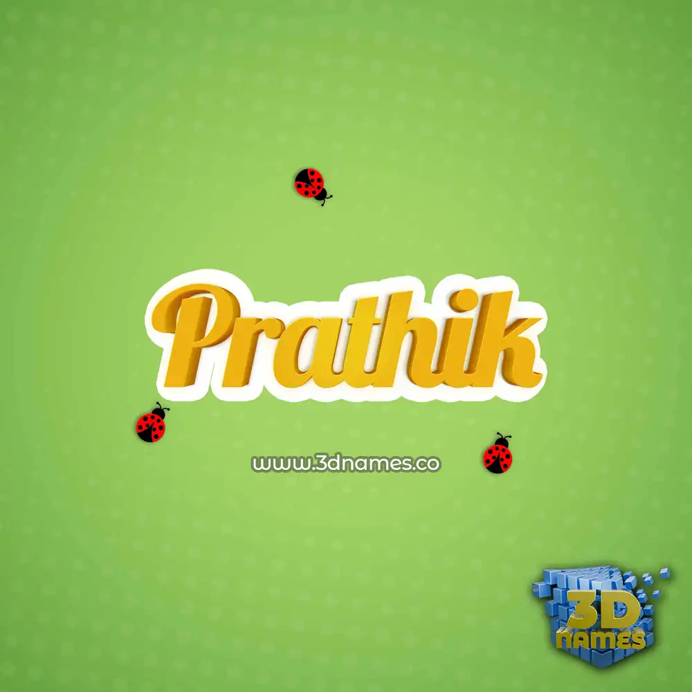 prathik in Ladybugs style - 3D name wallpaper