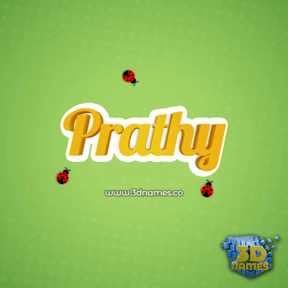 prathy in Ladybugs style - 3D name wallpaper