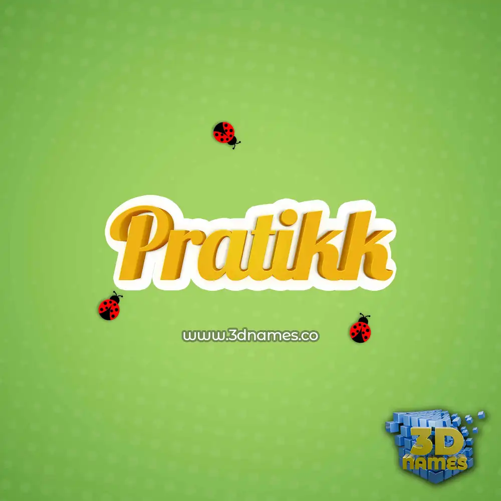 pratikk in Ladybugs style - 3D name wallpaper