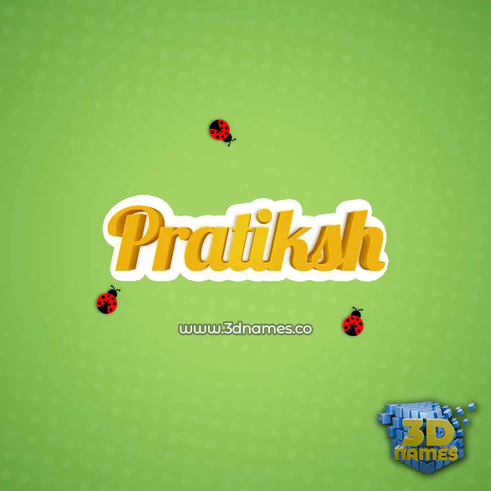 pratiksh in Ladybugs style - 3D name wallpaper
