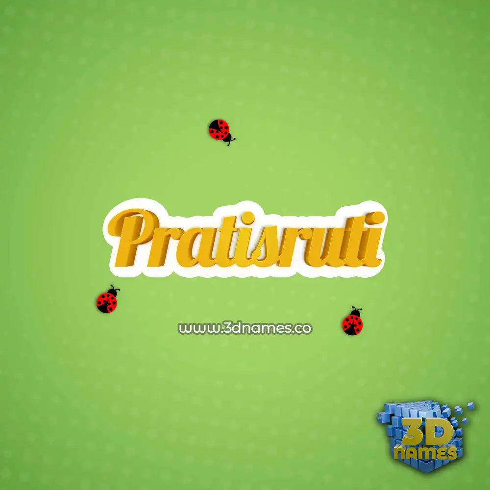 pratisruti in Ladybugs style - 3D name wallpaper