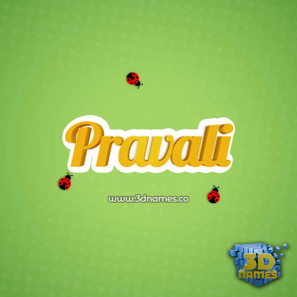 pravali in Ladybugs style - 3D name wallpaper