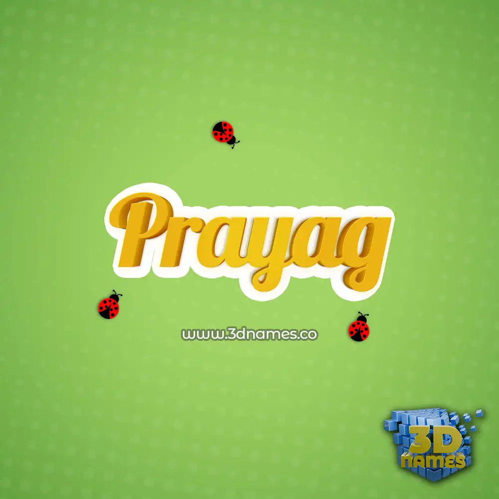 prayag in Ladybugs style - 3D name wallpaper