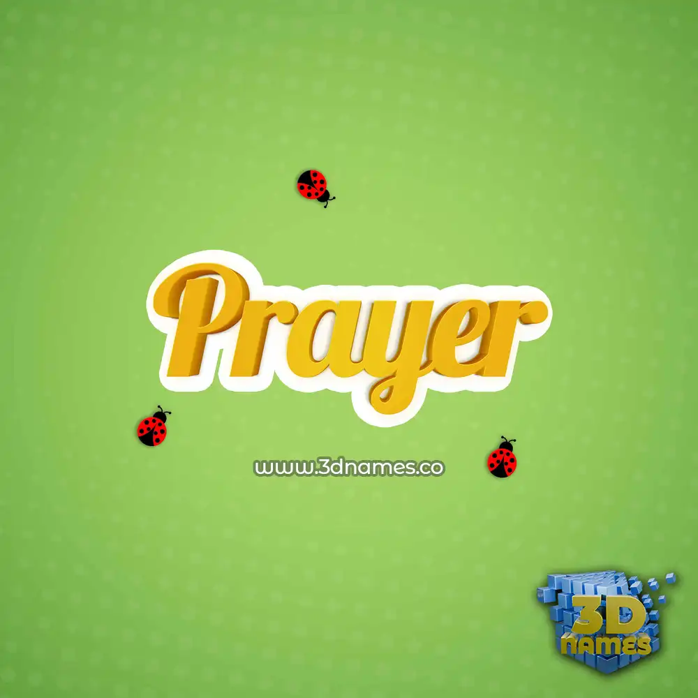 prayer in Ladybugs style - 3D name wallpaper