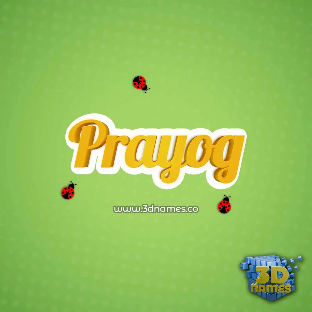 prayog in Ladybugs style - 3D name wallpaper
