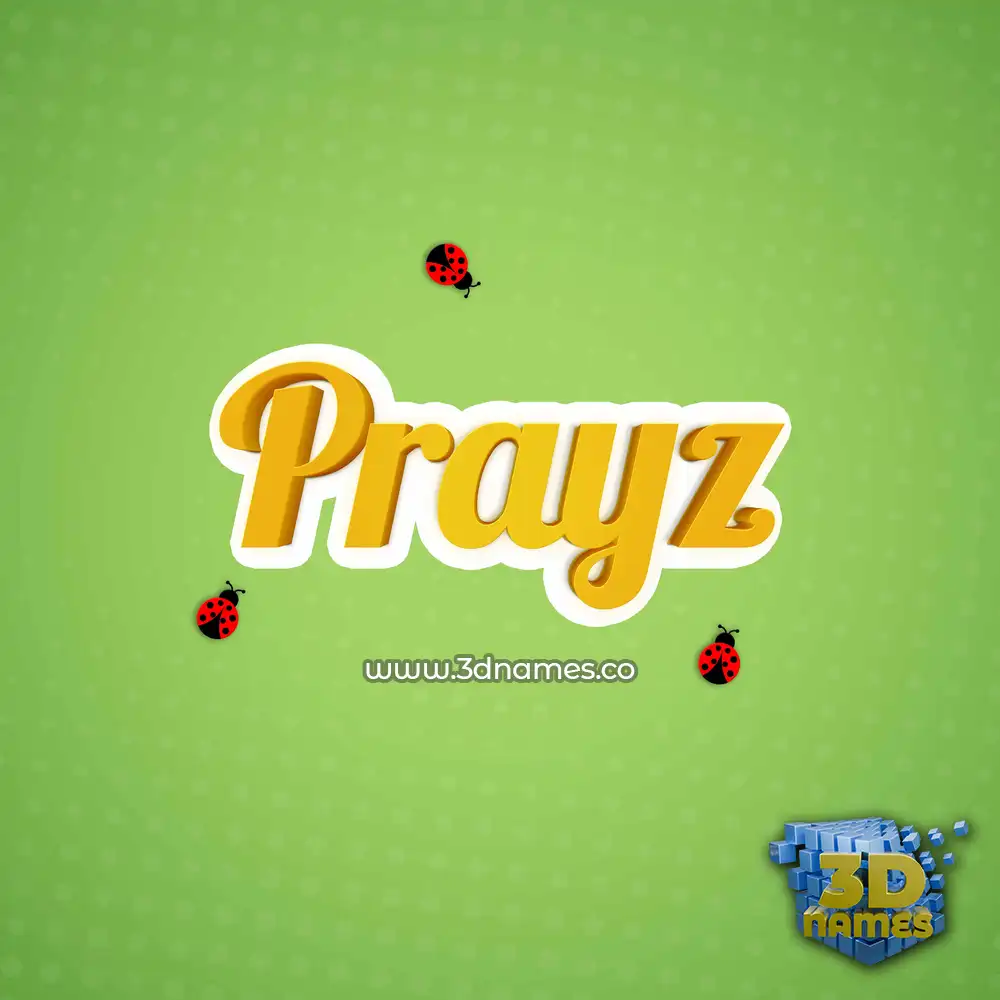 prayz in Ladybugs style - 3D name wallpaper