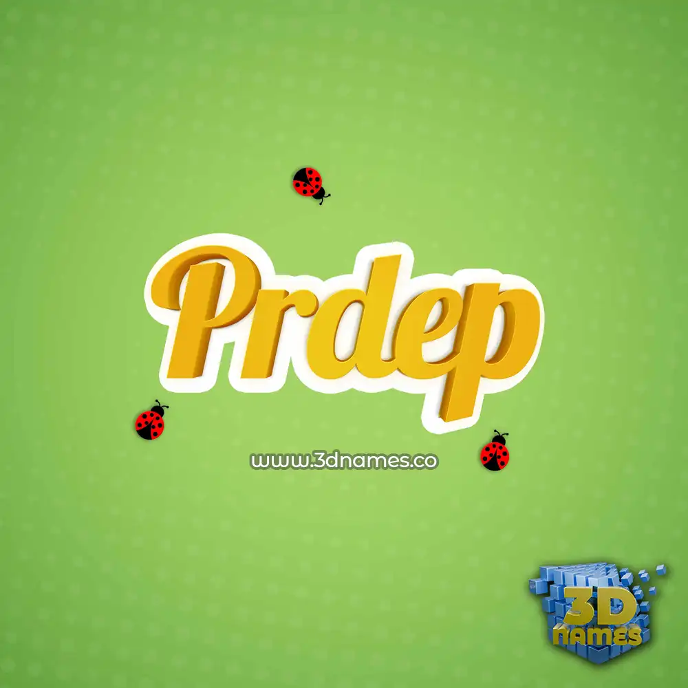 prdep in Ladybugs style - 3D name wallpaper