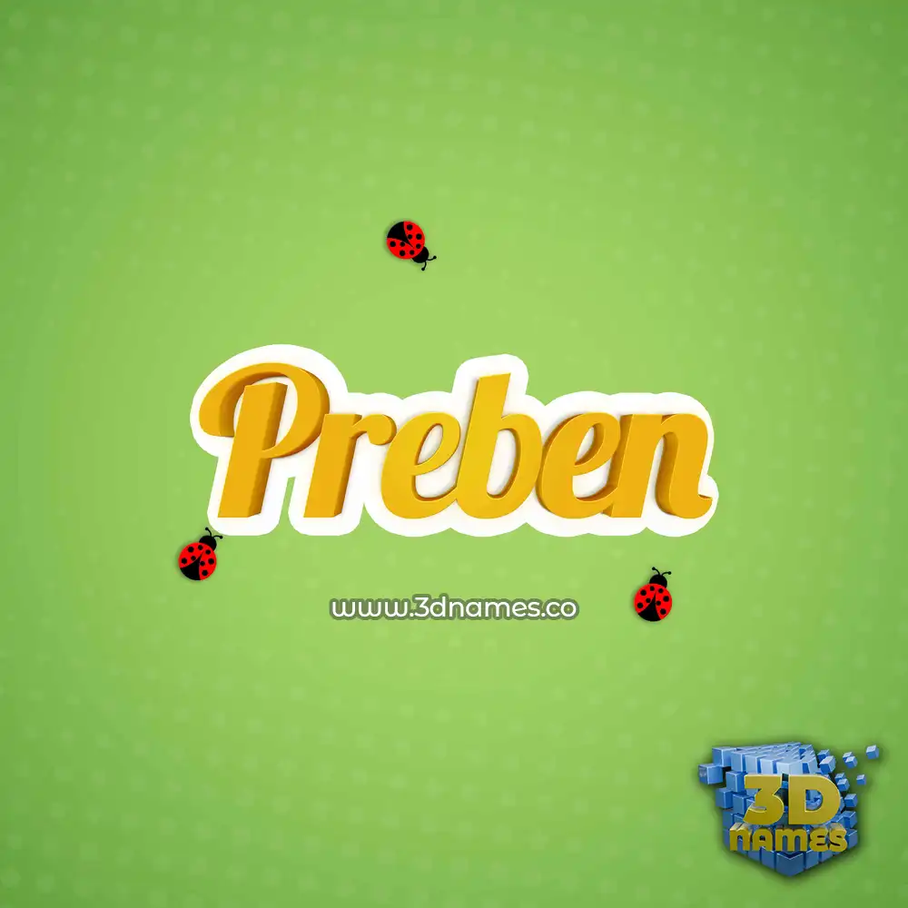 preben in Ladybugs style - 3D name wallpaper