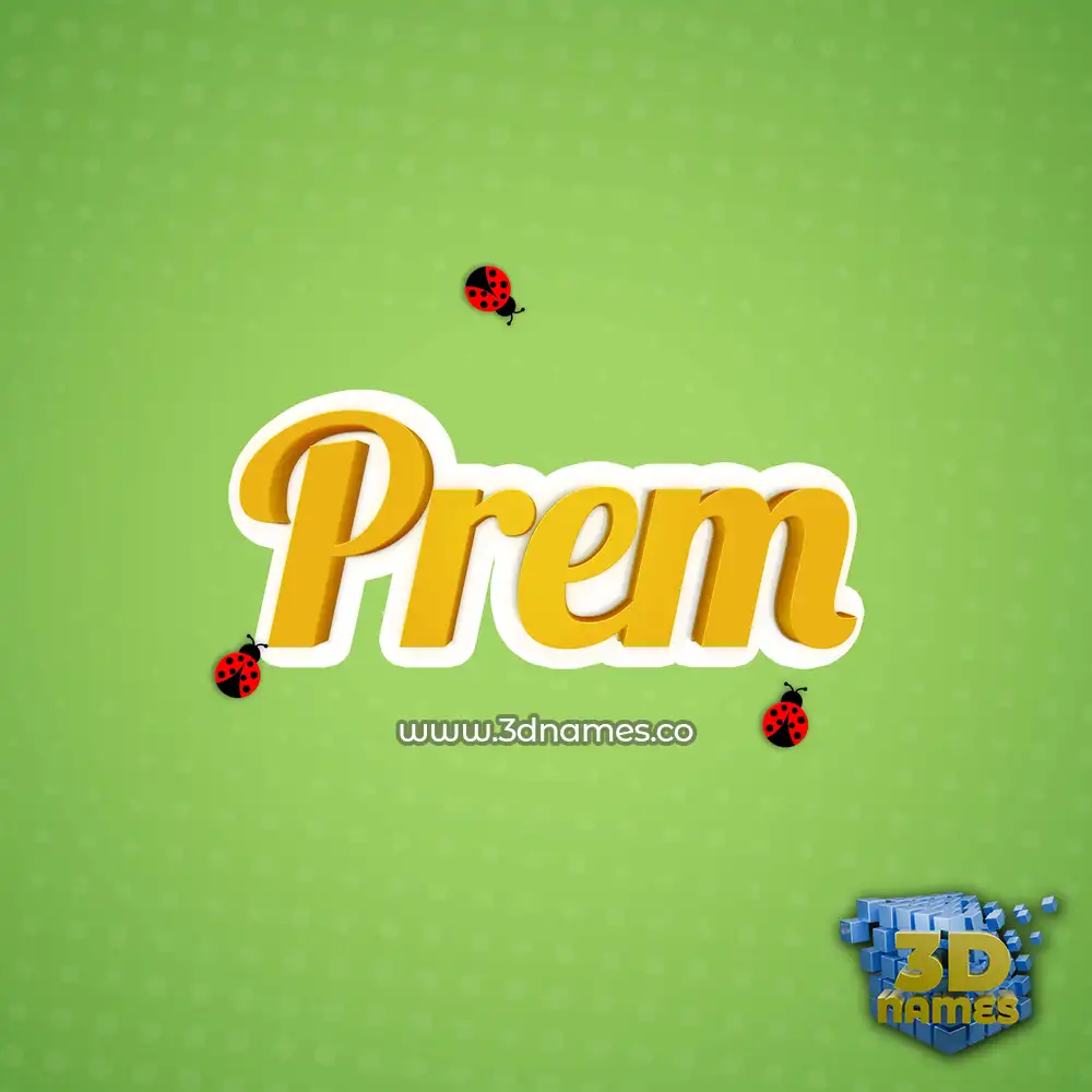 prem in Ladybugs style - 3D name wallpaper