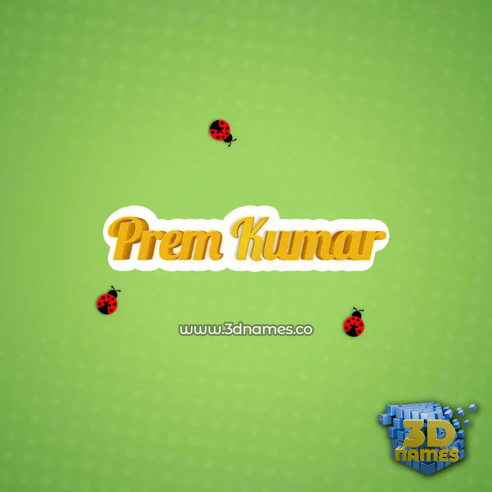 prem kumar in Ladybugs style - 3D name wallpaper