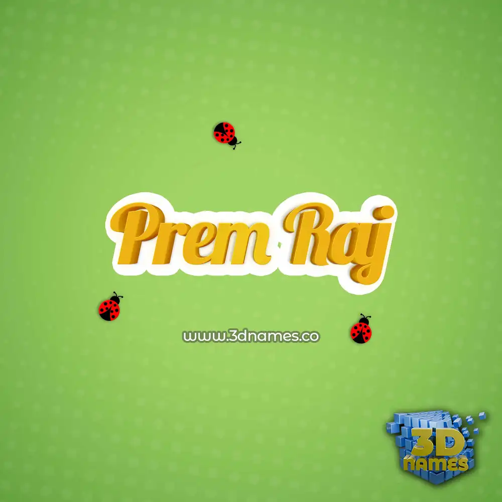 prem raj in Ladybugs style - 3D name wallpaper
