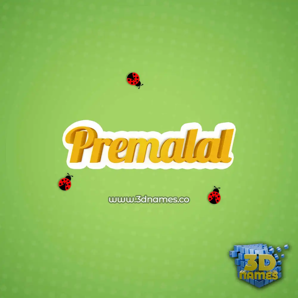 premalal in Ladybugs style - 3D name wallpaper