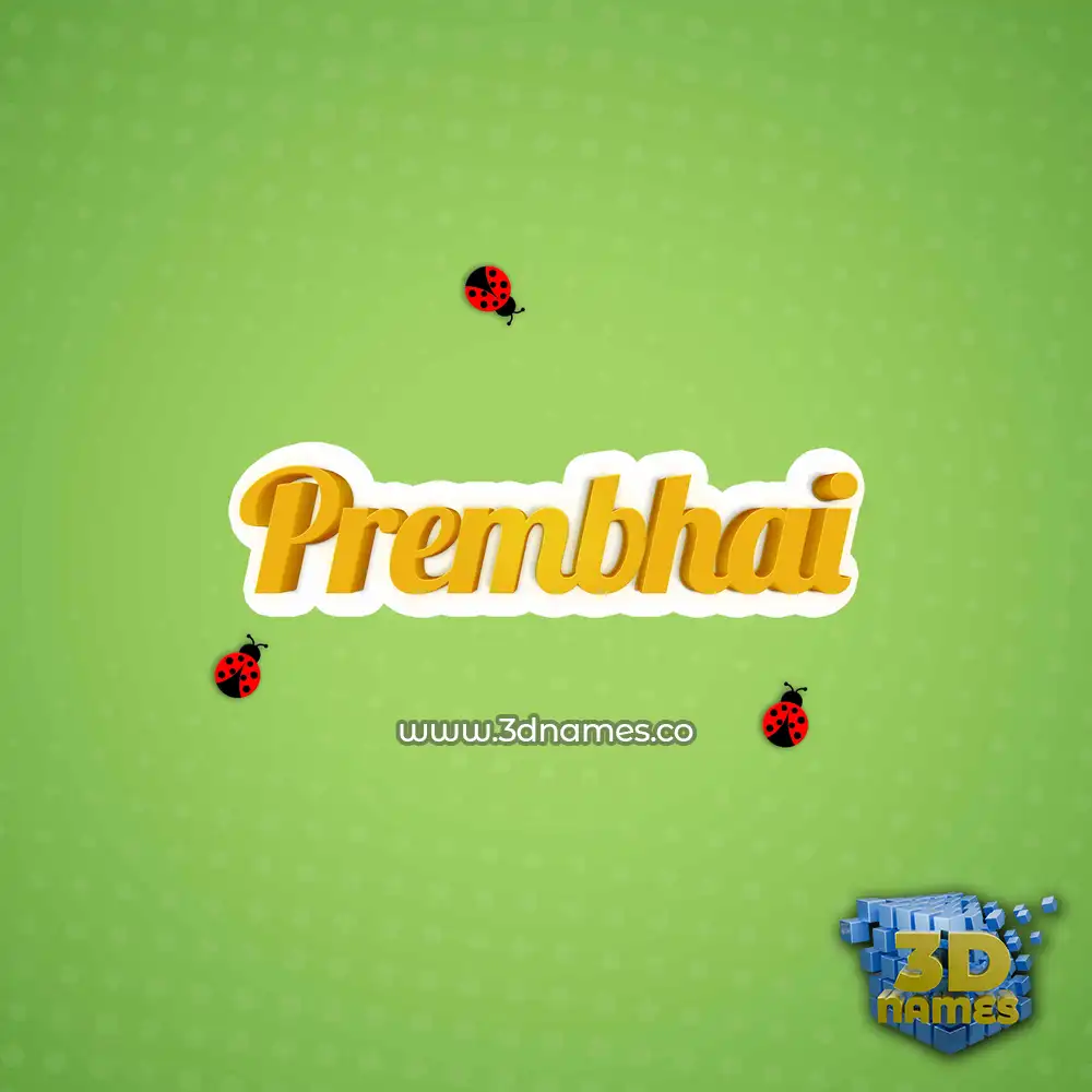 prembhai in Ladybugs style - 3D name wallpaper