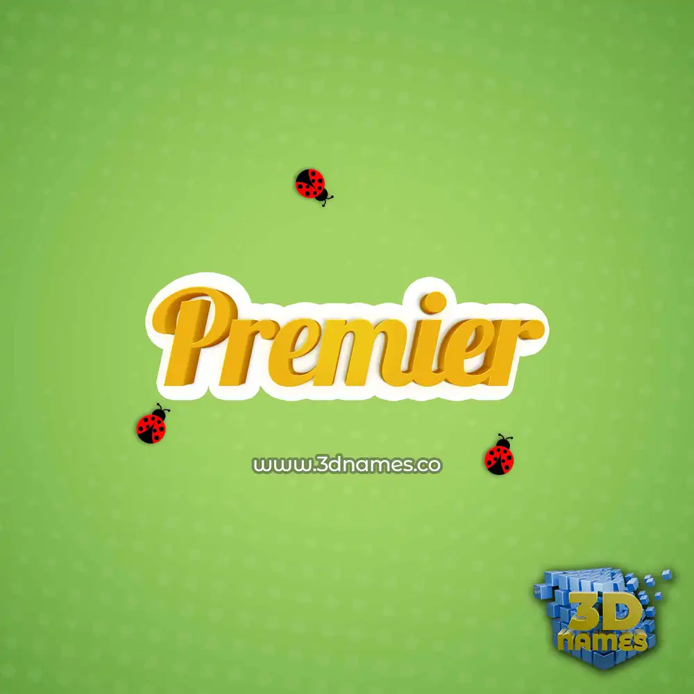 premier in Ladybugs style - 3D name wallpaper