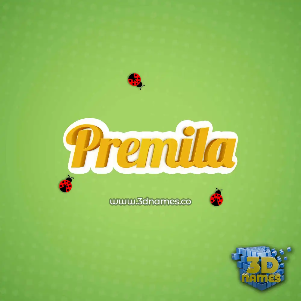 premila in Ladybugs style - 3D name wallpaper