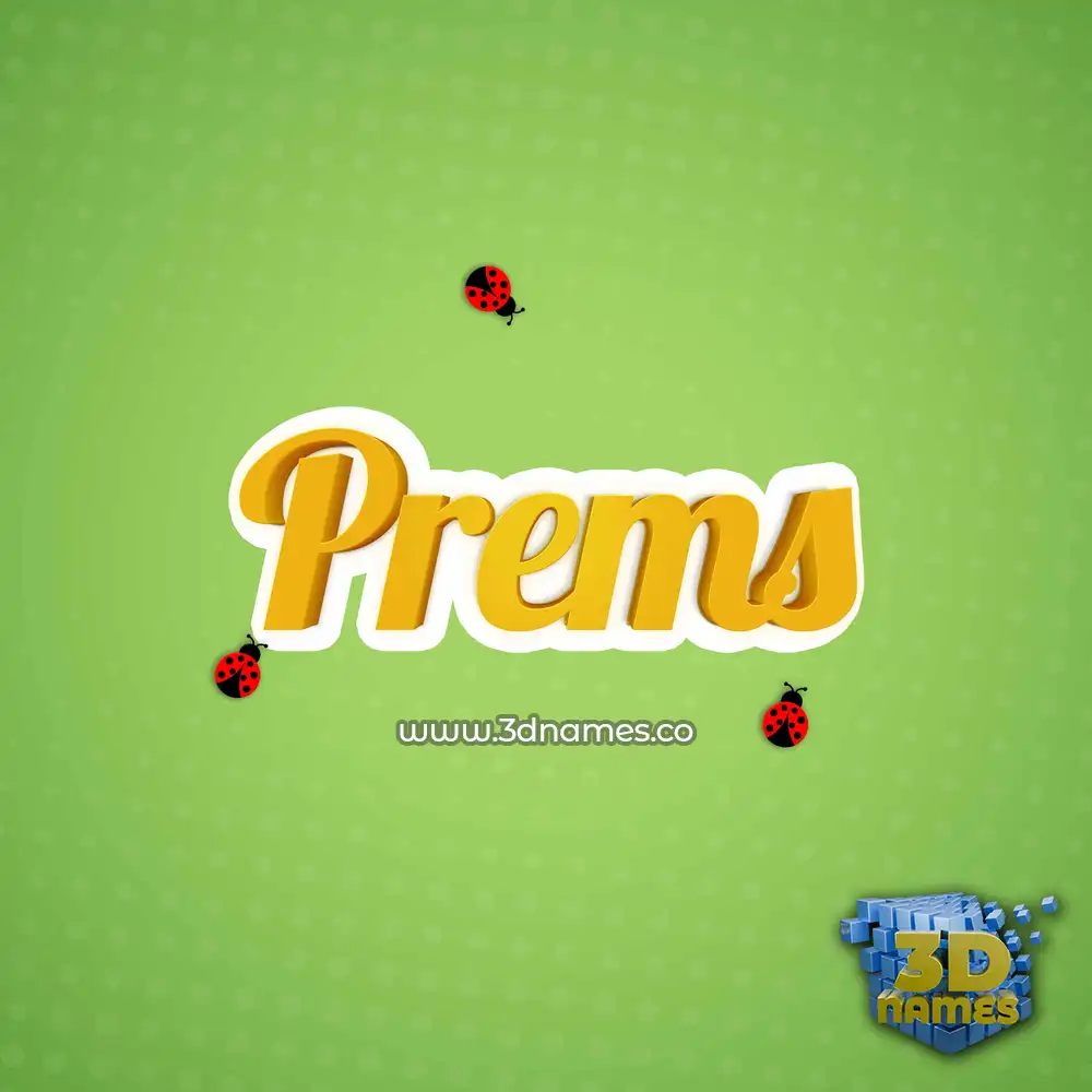 prems in Ladybugs style - 3D name wallpaper