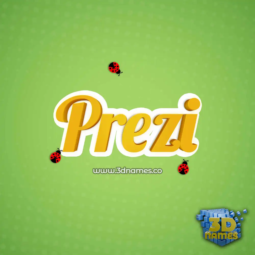 prezi in Ladybugs style - 3D name wallpaper