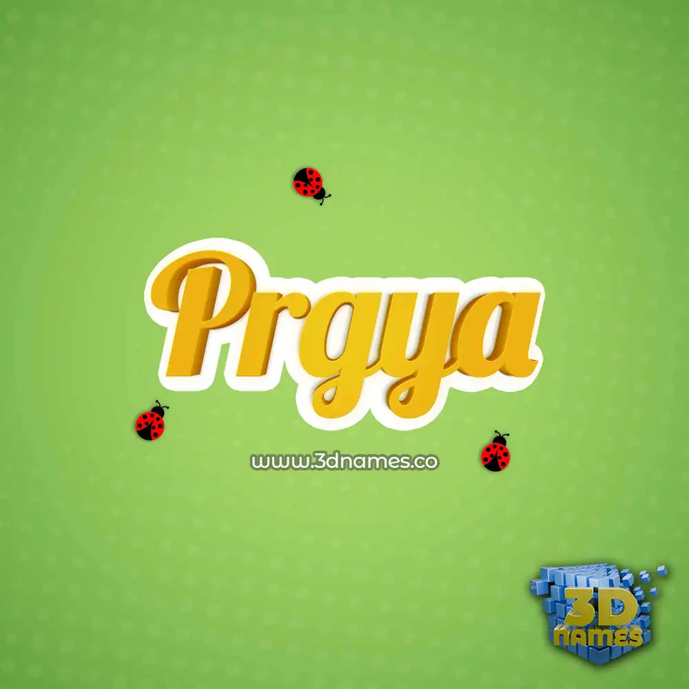 prgya in Ladybugs style - 3D name wallpaper