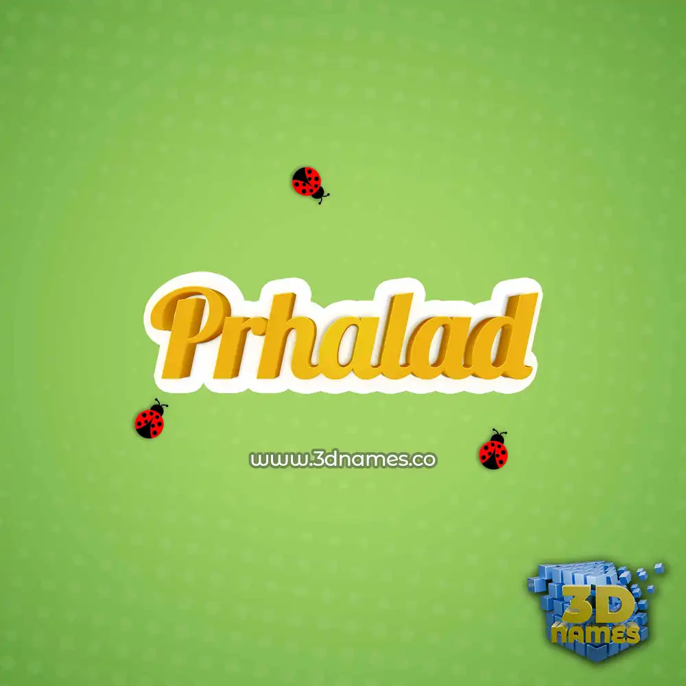 prhalad in Ladybugs style - 3D name wallpaper