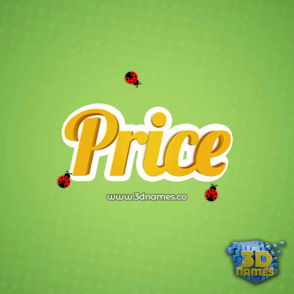 price in Ladybugs style - 3D name wallpaper