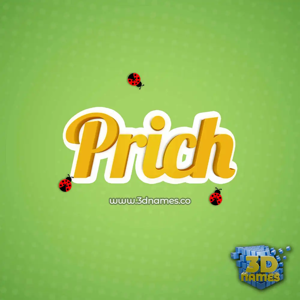 prich in Ladybugs style - 3D name wallpaper