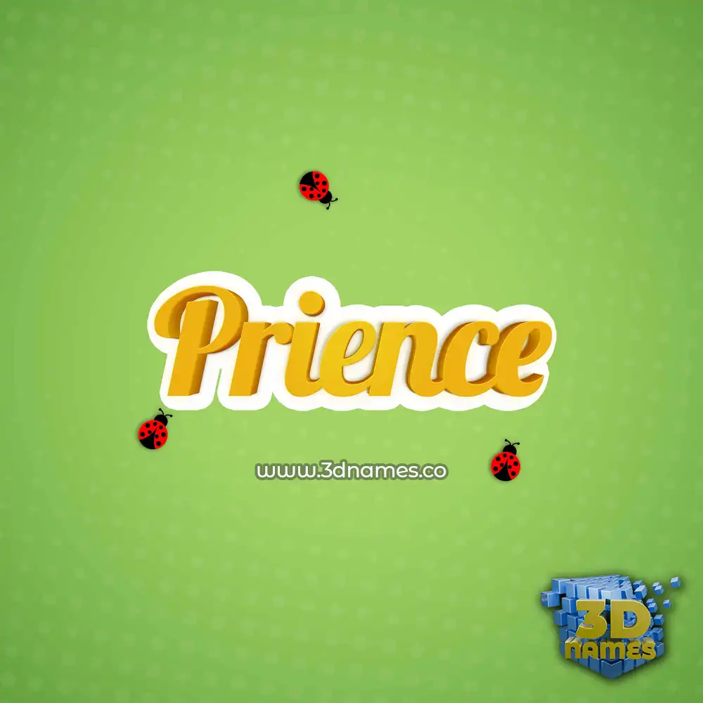 prience in Ladybugs style - 3D name wallpaper