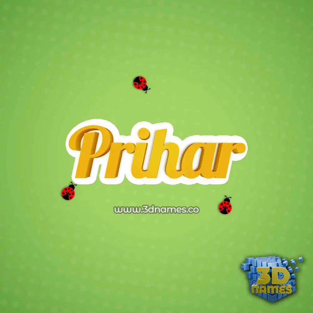 prihar in Ladybugs style - 3D name wallpaper