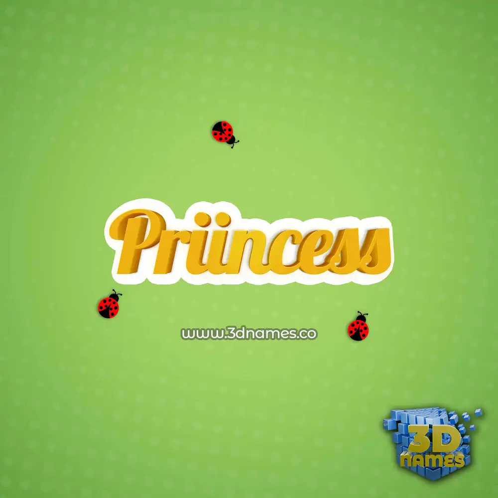 priincess in Ladybugs style - 3D name wallpaper