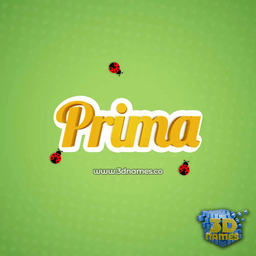 prima in Ladybugs style - 3D name wallpaper