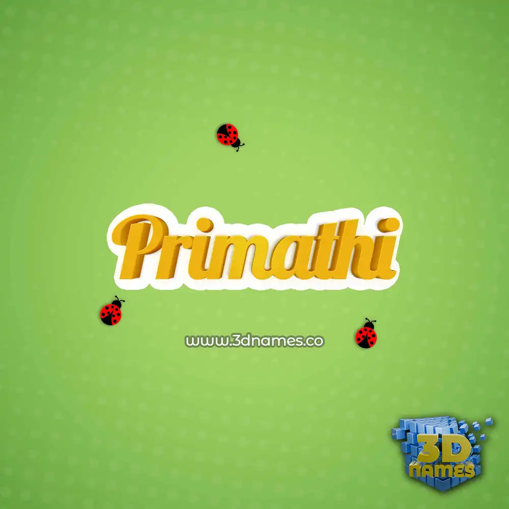 primathi in Ladybugs style - 3D name wallpaper