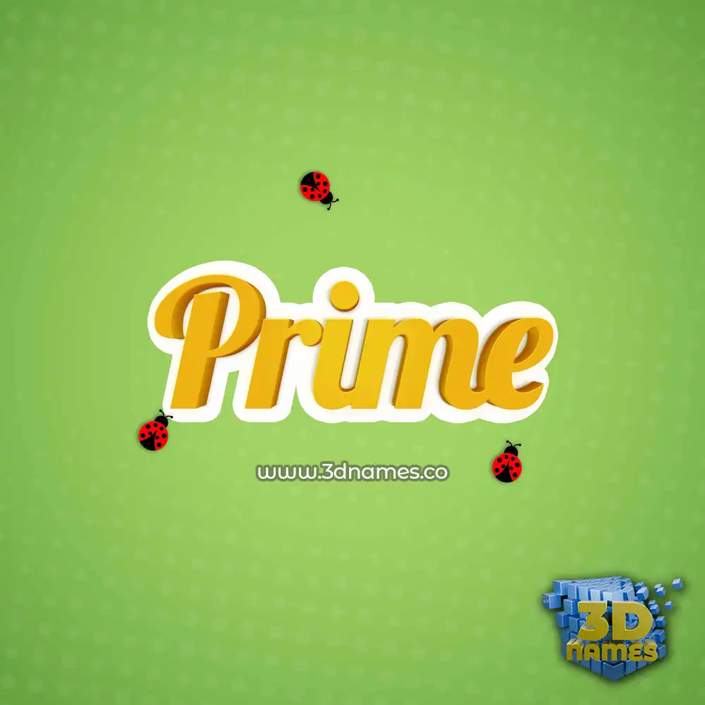 prime in Ladybugs style - 3D name wallpaper