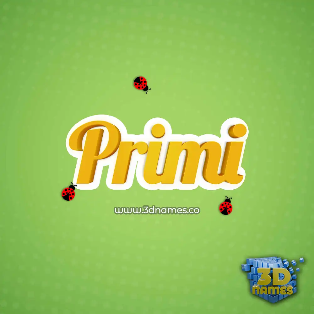 primi in Ladybugs style - 3D name wallpaper