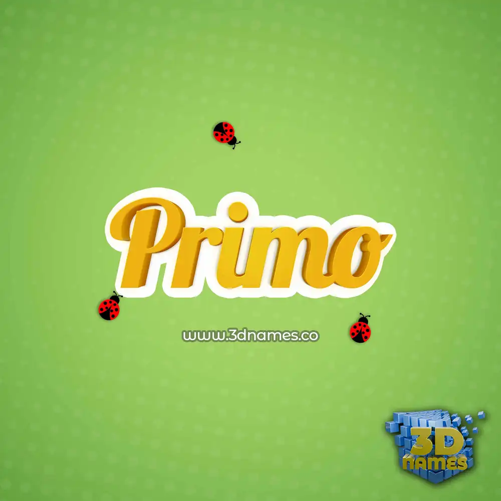 primo in Ladybugs style - 3D name wallpaper