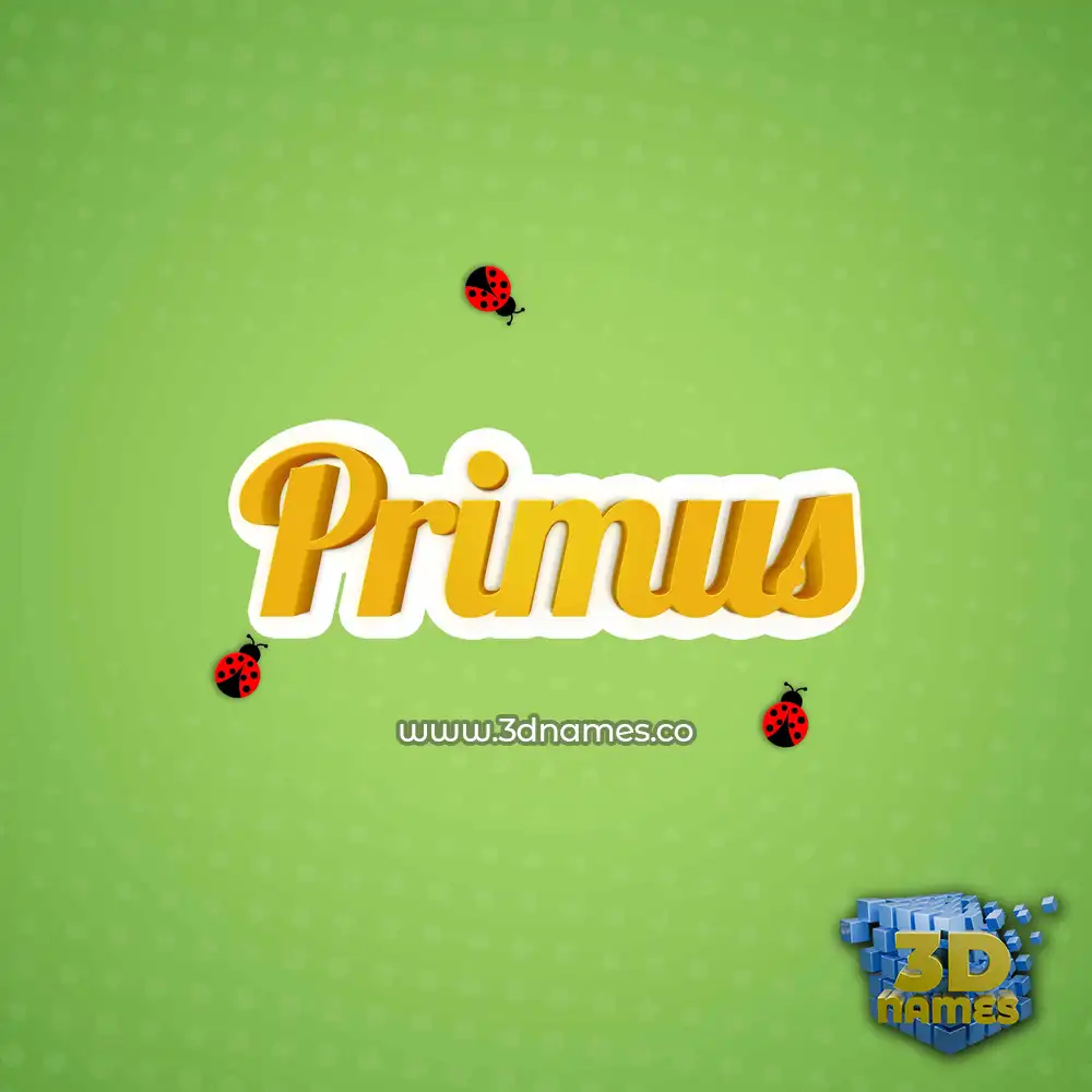 primus in Ladybugs style - 3D name wallpaper