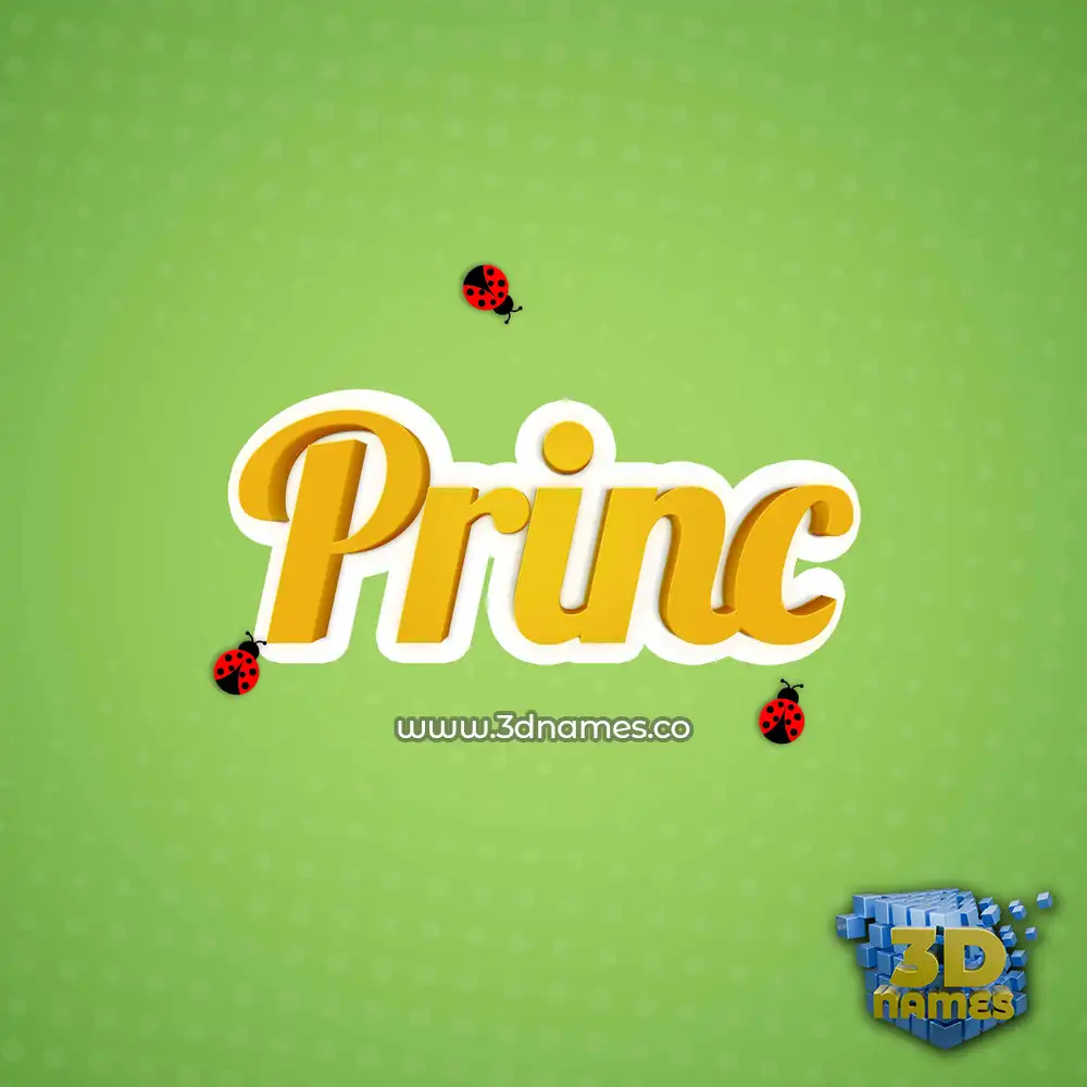 princ in Ladybugs style - 3D name wallpaper
