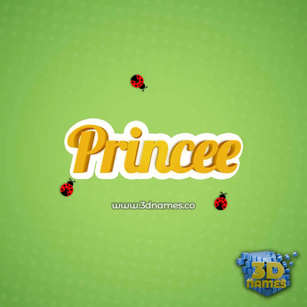 princee in Ladybugs style - 3D name wallpaper