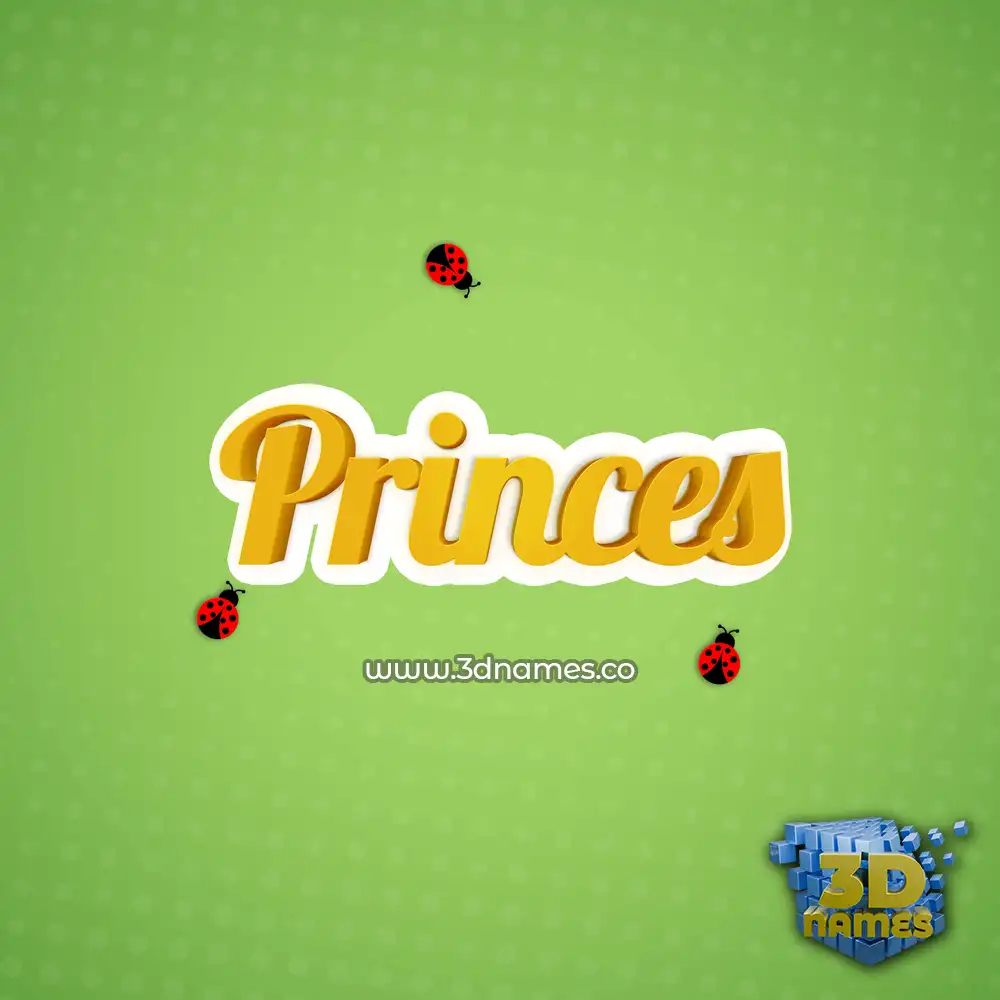 princes in Ladybugs style - 3D name wallpaper