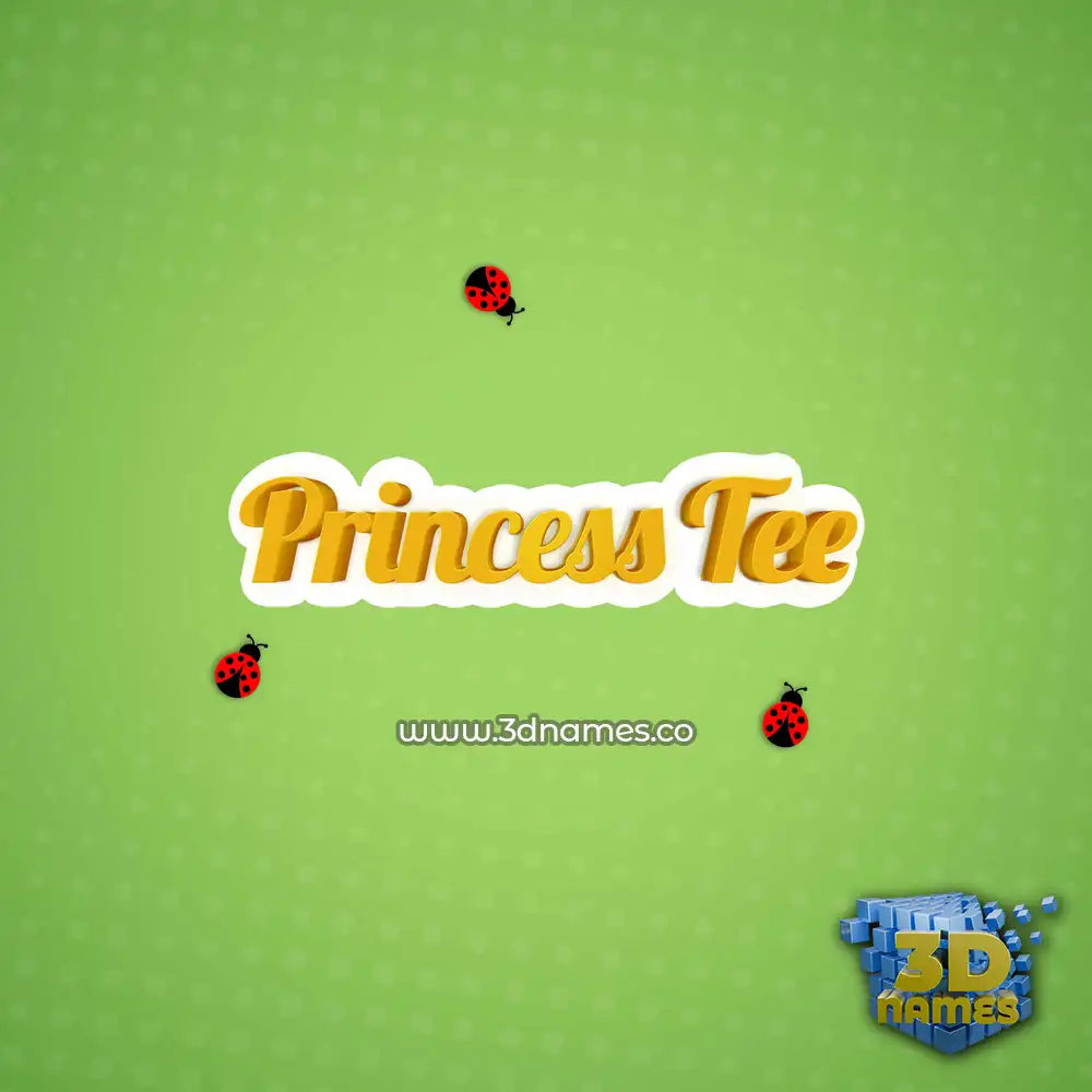 princess tee in Ladybugs style - 3D name wallpaper