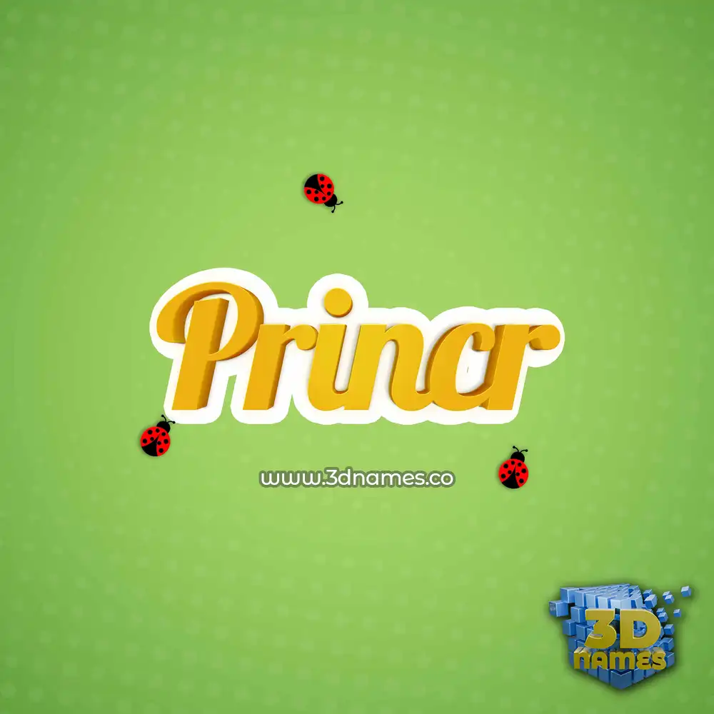 princr in Ladybugs style - 3D name wallpaper