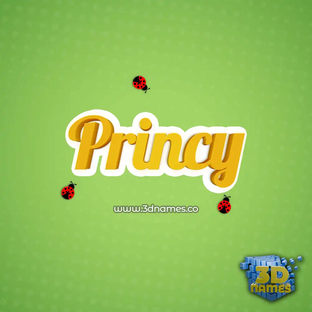 princy in Ladybugs style - 3D name wallpaper