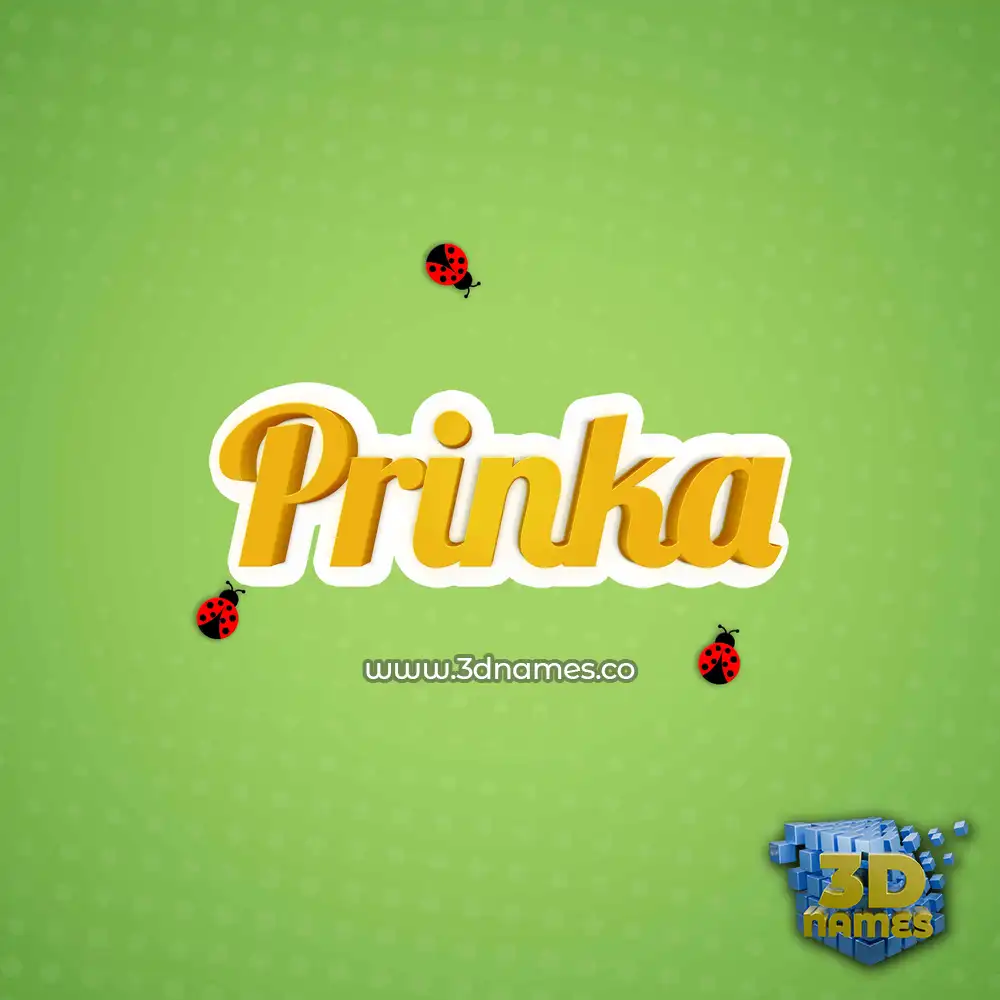 prinka in Ladybugs style - 3D name wallpaper