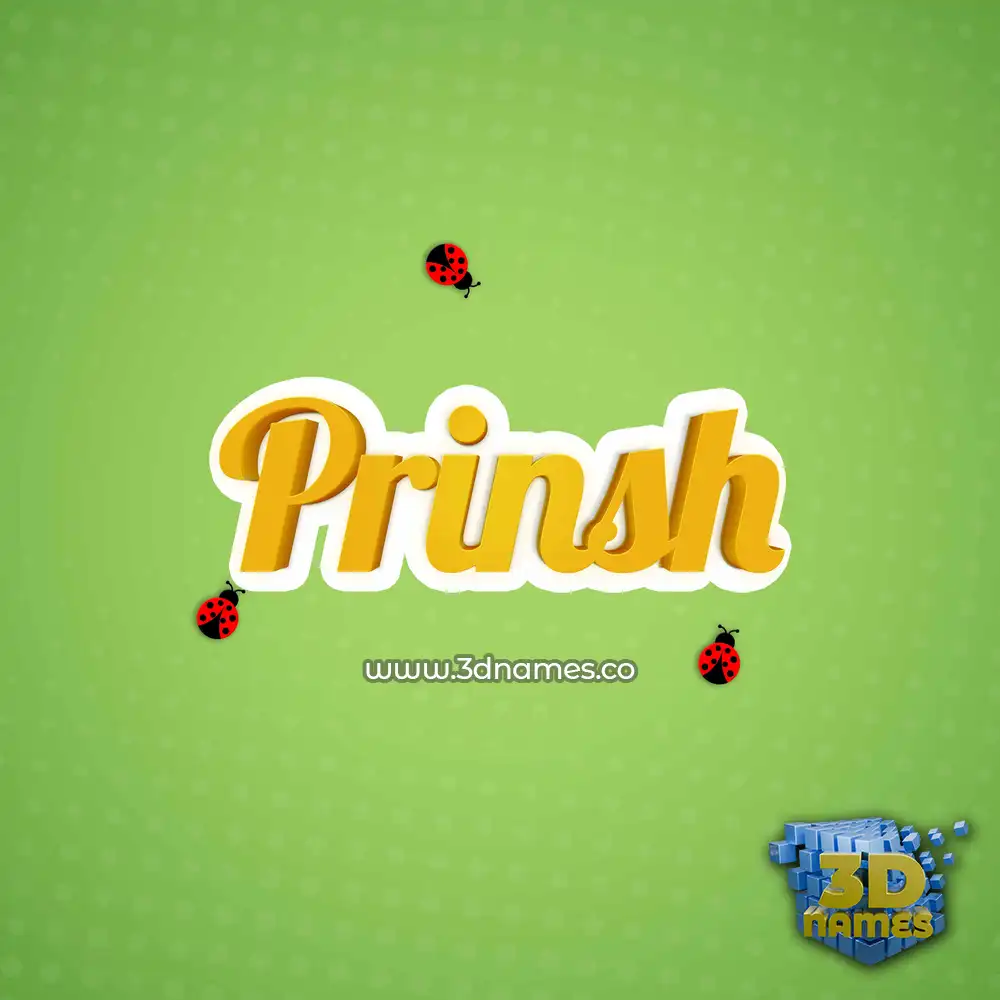 prinsh in Ladybugs style - 3D name wallpaper