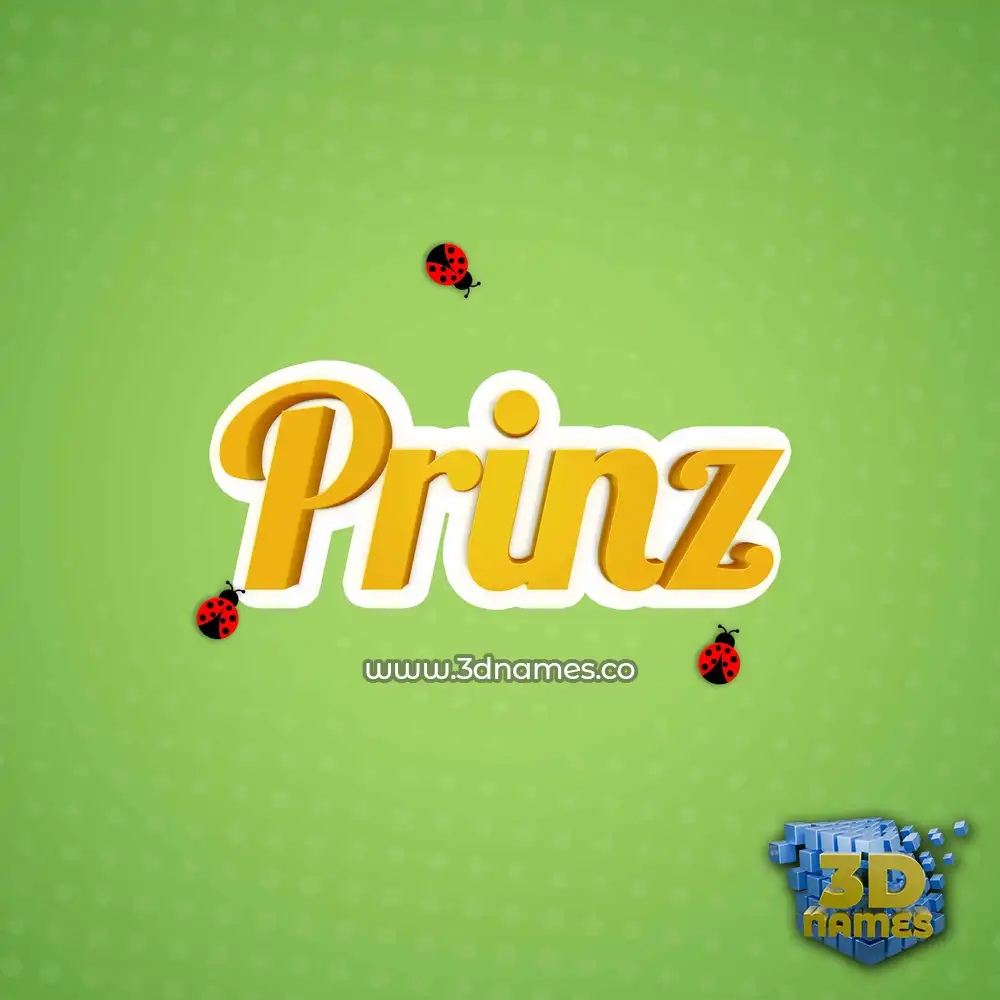 prinz in Ladybugs style - 3D name wallpaper