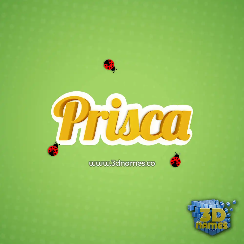 prisca in Ladybugs style - 3D name wallpaper