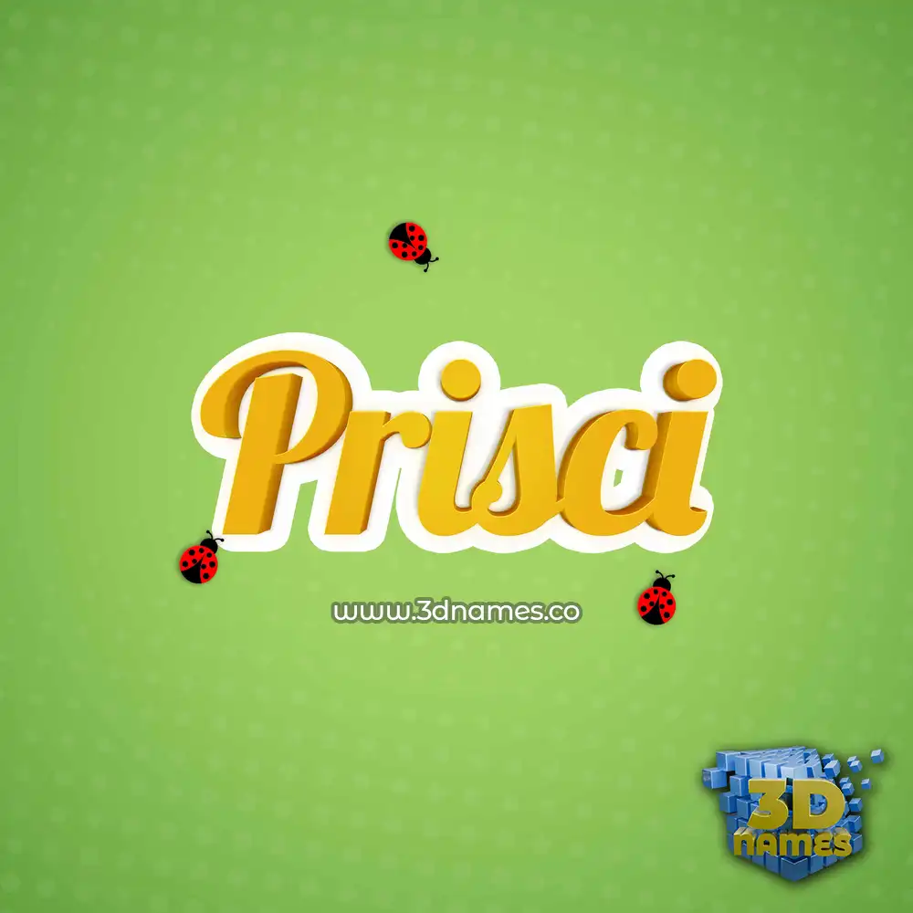 prisci in Ladybugs style - 3D name wallpaper