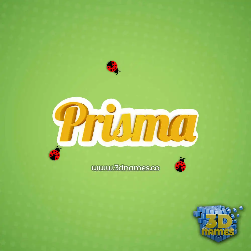 prisma in Ladybugs style - 3D name wallpaper