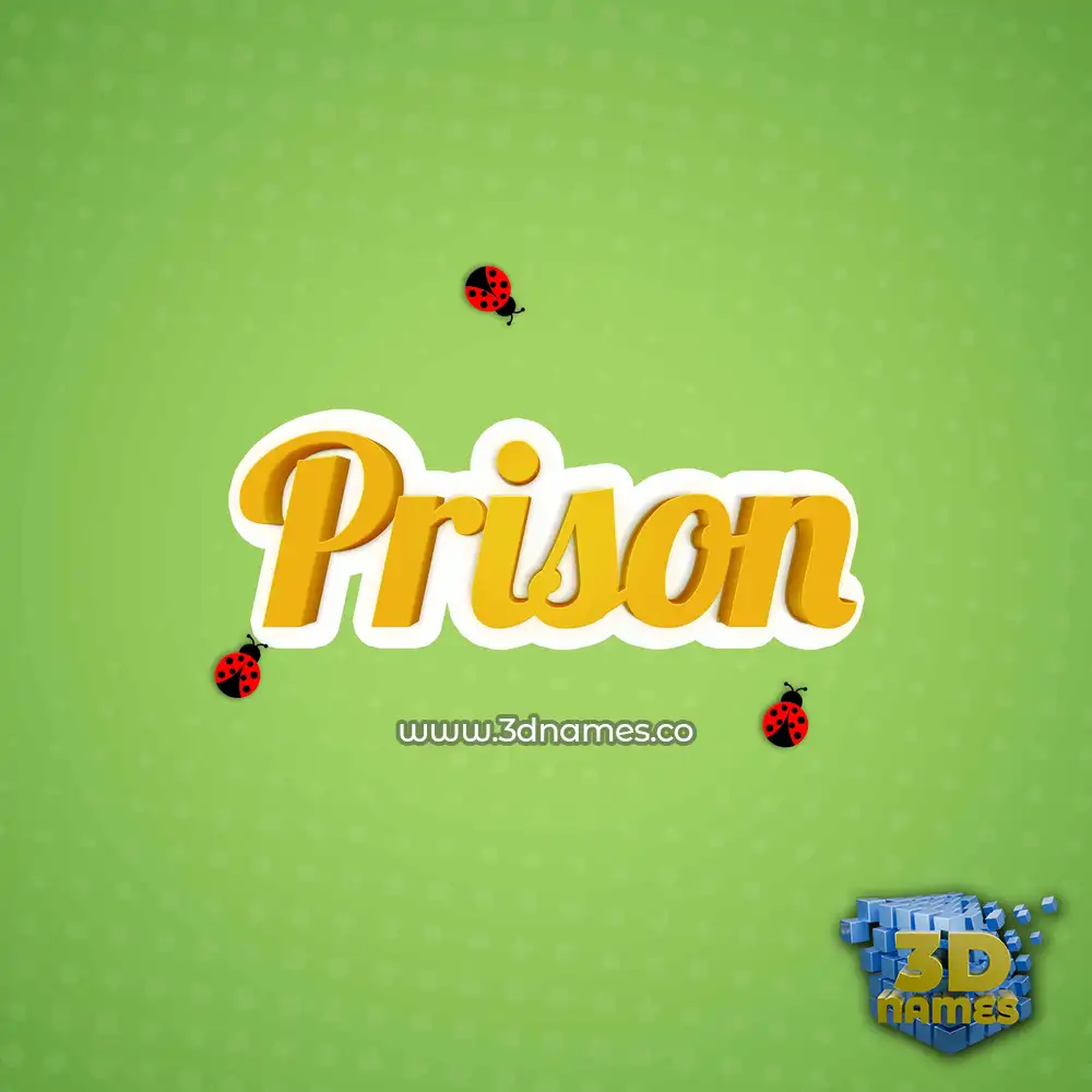 prison in Ladybugs style - 3D name wallpaper