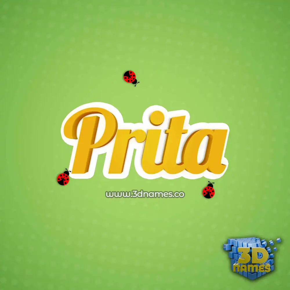 prita in Ladybugs style - 3D name wallpaper